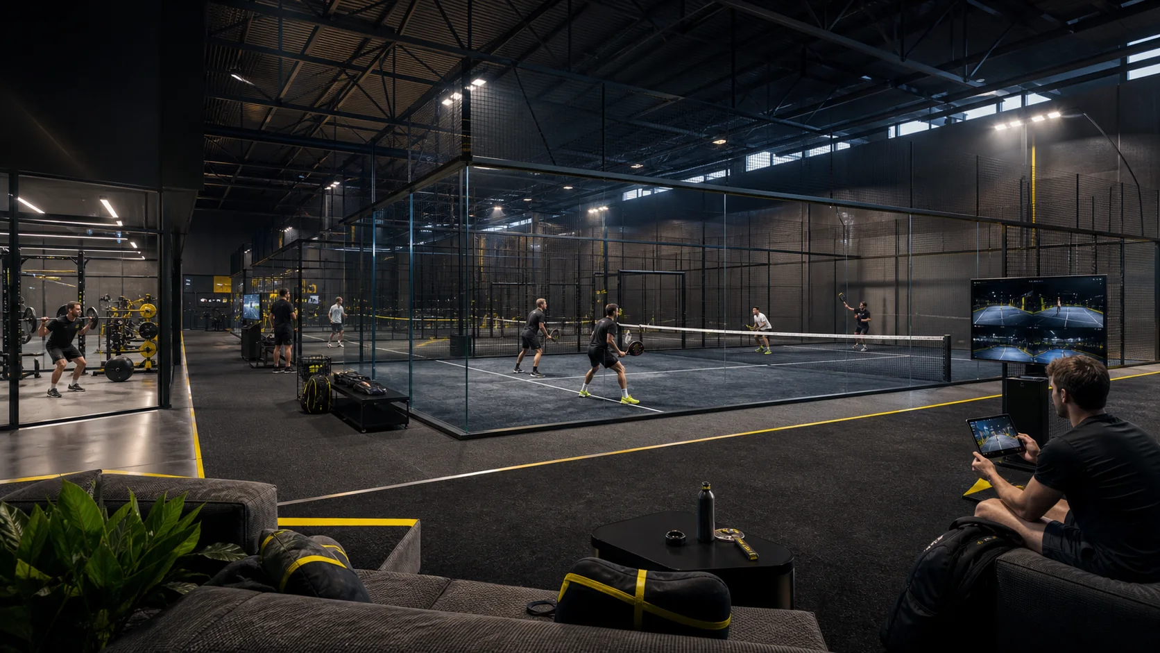 MorePadel Performance Center — Clubvisualisierung